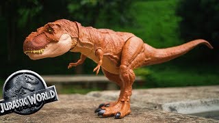 ABRINDO TIRANOSSAURO REX  DINOSSAURO DE BRINQUEDO DE JURASSIC WORLD 2 MATTEL [upl. by Linden]