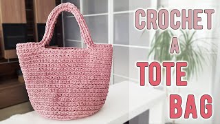 How to crochet TOTE BAG  Very popular and easy to crochet BAG  Crochet tutorial for BEGINNERS [upl. by Orms]