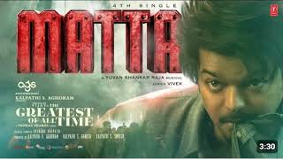 MATTA Lyrical Song Tamil  Thalapathy Vijay  Venkat Prabhu  Yuvan Shankar Raja  The GOAT [upl. by Eilarol]