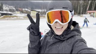 Ski VLOG I First time Skiing Experience I Liberec Jested Ski Resort Czechia [upl. by Nira]