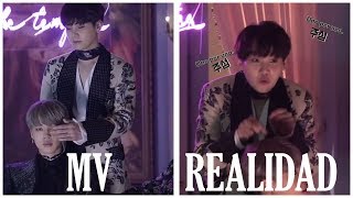 Sub español BTS Videos Musicales VS Realidad 1 [upl. by Naniac]