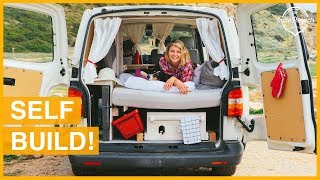 Architect Builds a Beautiful Tiny Camper VAN TOUR [upl. by Hadria354]