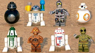 LEGO Star Wars The Skywalker Saga  All Droid Characters Showcase 4K 60FPS [upl. by Leonelle524]