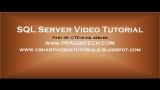 CTE in sql server Part 49 [upl. by Najtsirk]