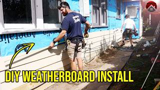 How to Cut and Install Cement Weatherboards with help or by yourself  DIY Tutorial [upl. by Eahsan561]