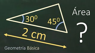 Halla el área del triangulo conociendo un lado y dos ángulos [upl. by Niehaus608]