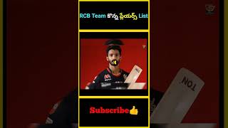 RCB Complete Team for 2025 IPL  RCB Squad for IPL 2025  rcb ipl2025 factsmaavalite [upl. by Maisey714]