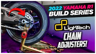 Yamaha R1 LighTech Chain Adjusters Install You NEED These Chain Adjusters [upl. by Benil]