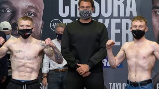 Campbell Hatton vs Levi Dunn  FULL WEIGH IN amp FACE OFF  Chisora v Parker [upl. by Meehsar836]