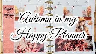 Happy Planner Spread for September 16th to 22nd  Autumn themed [upl. by Relyk]