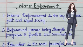 Essay on women empowerment 10 lines  10 lines on women empowerment womenempowerment [upl. by Innej]