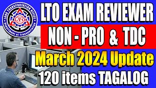 LTO EXAM REVIEWER 2024 TAGALOG VERSION FOR NON PROFESSIONAL DRIVERS LICENSE ltoexamreviewer [upl. by Nyrehtak684]