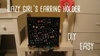 Lazy girls earring holder  DIYEasy [upl. by Shaefer]