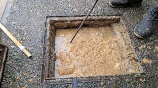 FULL to the brim blocked Manhole  SATISFYING Unblock [upl. by Nnaer685]