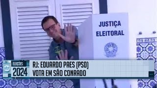 Eduardo Paes vota em São Conrado em disputa por reeleição no Rio  SBT nas Eleições 2024 [upl. by Donovan]