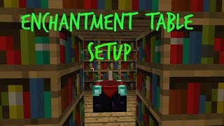 Minecraft Enchantment Table Set Up  Max Enchantment 15 Bookshelves [upl. by Aelem]