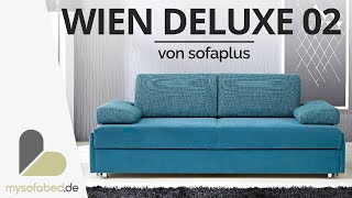 Schlafsofa  Gästebett WIEN DELUXE 02 von sofaplus  Einzel oder Doppelliege  mysofabedde [upl. by Zaneta]