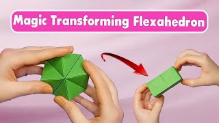 Origami Magic Transforming Flexahedron  How To Make A Paper Magic Transforming Box  Origami Magic [upl. by Llehcim74]