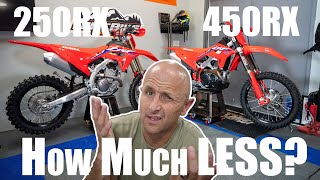 4 Strokes Lighter than 2 Strokes  Honda CRF250RX and CRF450RX Weight [upl. by Edelsten]