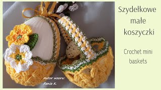 Mini koszyczek 8 cm koszyczek na jajko szydełko Autor Renia K Mini basket crochet tutorial [upl. by Ammadis]