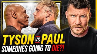 BISPING reacts JAKE PAUL quotOne of Us Has to DIEquot Mike Tyson  PRESS CONFERENCE REACTION [upl. by Dacia]