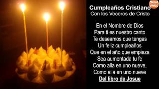 FELIZ CUMPLEAÑOS CRISTIANO  LETRA  Con los Voceros de Cristo [upl. by Tucker]