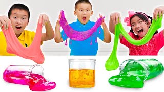 Emma Jannie and Friends Make Super Satisfying Slime [upl. by Khorma]