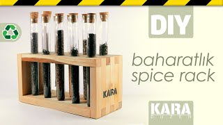 Ahşap Tüp Baharatlık Yapımı  How to Make a Spice Rack  DIY [upl. by Beacham]