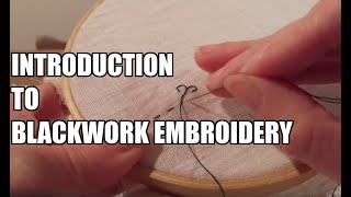 Blackwork Embroidery Tutorial  an Introduction to the Holbein Double Running Stitch [upl. by Ahsir]