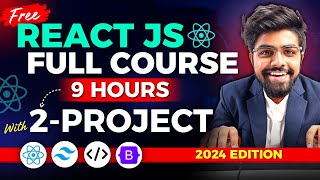 REACT JS Full Course for Beginners with Website Project FREE  2024 Edition [upl. by Natalya]