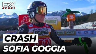 Alpine Ski Sofia Goggia crash at Cortina dAmpezzo  Downhill  2023 🇮🇹 [upl. by Buyer]