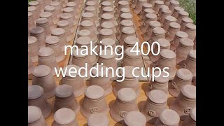 400 wedding cups GREENWARE BISQUE TO GLAZE 420 pottersjournal [upl. by Ybeloc657]