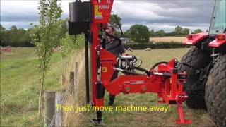 PROTECH P200S TELE Post Driver with Rockpike amp Hydraulic Leg Ultimate farmers Knocker [upl. by Enaujed]