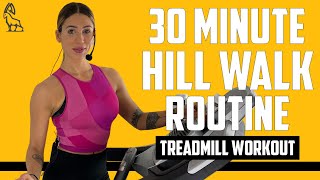 30 MIN HILL WALK Treadmill Workout  IBX Running [upl. by Athalie]