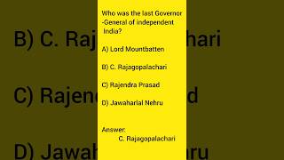 Indias Last GovernorGeneral 🇮🇳 ssc shorts [upl. by Madonna]