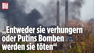 Russland beschießt Stahlwerk Mariupol – Zivilisten sind im Gebäude [upl. by Adelaide]