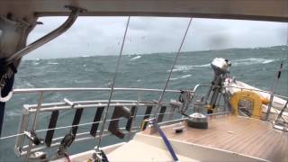 North Atlantic storm up to 60 knots 11 Beaufort [upl. by Harolda331]