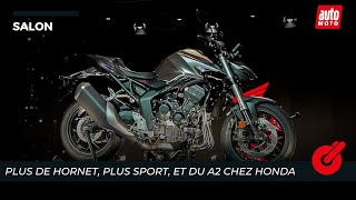 EICMA  les nouveautés Honda NX500 CB 1000 Hornet Eclutch CB 650 CBR1000RRR et CBR600RR [upl. by Nodnnarb]