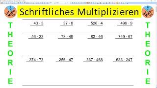 Schriftliches Multiplizieren  Theorie [upl. by Mehitable497]