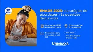 ENADE 2023 estratégias de abordagem às questões discursivas [upl. by Wehtta]