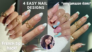 Struggling with Nail Art 😭 How to do a French Tip Hack amp Easy Nail Art for Beginners 💅🏼 [upl. by Onirotciv299]