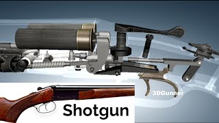 3D Animation How a Shotgun works [upl. by Omsoc]