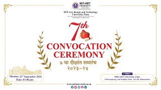 7th Convocation Ceremony 202324 of MITADT University [upl. by Dorej670]