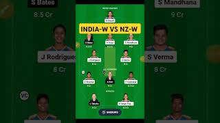 In w vs nz w dream11 India w vs nz w dream11 team prediction today match [upl. by Peednam962]