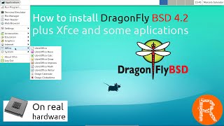 How to install DragonFly BSD 420 plus Xfce and some aplications [upl. by Africa]