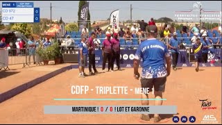 CDF Promotions  Triplette  Castelnaudary  16ième de finale  CD972 VS CD47  14072024 [upl. by Klina]