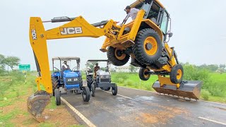 WASHING MY TRACTORS  SONALIKA 60 RX  EICHER 485  EICHER 242 WITH JCB 3DX ECO USING SPAY PUMP [upl. by Euqinna]