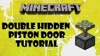 Minecraft  Tutorial Double Hidden Piston Door [upl. by Ezzo]