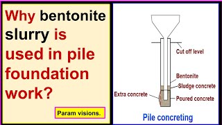 Why bentonite slurry is used in pile foundation worksAdvantages of using bentonite in pile work [upl. by Alidis228]