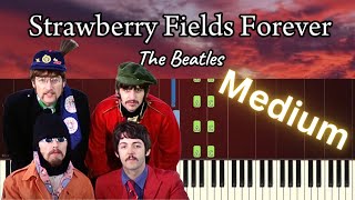 The Beatles  Strawberry Fields Forever  Piano Tutorial and Lyrics [upl. by Joana]